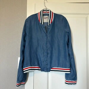 Mossimo chambray varsity jacket‎